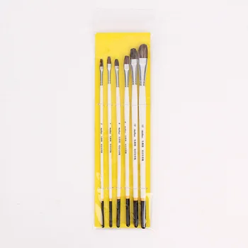 

6pcs/set Watercolor Panting Brush Round Headed Brush Painting Tool Drawing Brushes Art Supplies Wooden Handle for students
