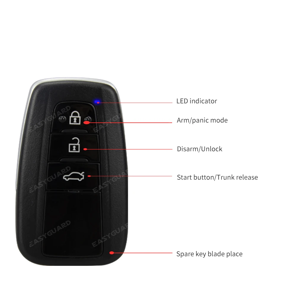 US $313.58 EASYGUARD Plug Play CAN BUS fit for TOYOTA rav 4 camry corolla PKE car alarm system smart key remote starter push button start