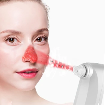 

USB Blackhead Remover Household Electric Suction Acne Pore Cleaner Small Bubble Beauty Instrument -Blue