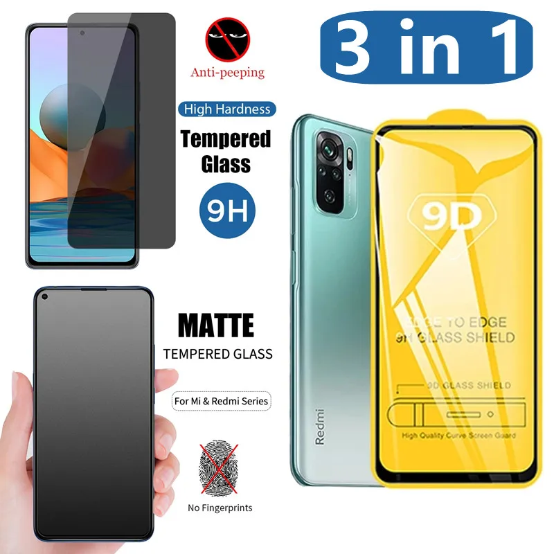 Закаленное стекло для Xiaomi Redmi Note 9/10/8 Pro/10S/9S/9T/9A/9C защитная пленка 9D Poco X3/M3 Pro/F3