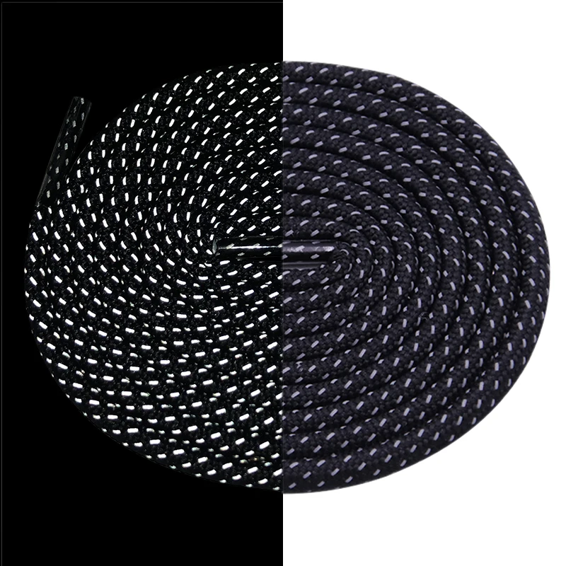 

Weiou 3M checkered shoelaces reflective shoe laces polyester plastic shoelace tips shining creative rope laces 49''/125cm