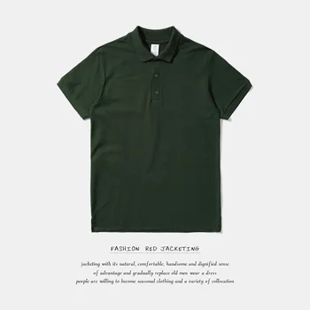 

Mens Polo Shirts Short Sleeve Loose Cotton Basic Tees Plus Size Vintage Green Polo Shirt Men Casual Sportswear Boys Summer Tops