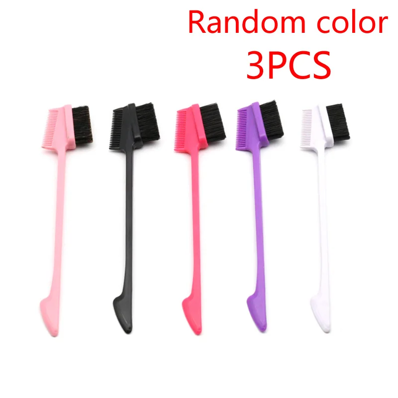 

3pcs/lot Double Sided Edge Control Hair Comb Hair Styling Eyebrow Combing Hair Brush Accessories