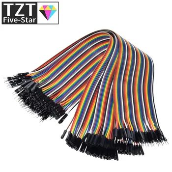

TZT 400pcs Jumper Wire Dupont Cable line 3P-3P 2.54mm Male to Male , Male to Female , Female to Female 30cm For Arduino
