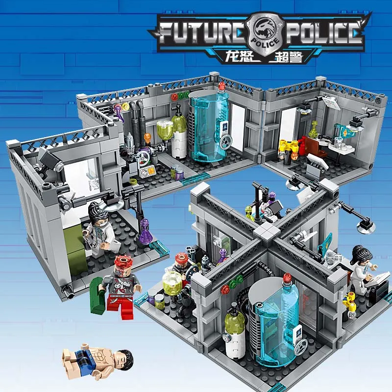 Дети Love City Police Biochemical Lab серия строительные блоки техника Классические фигурки