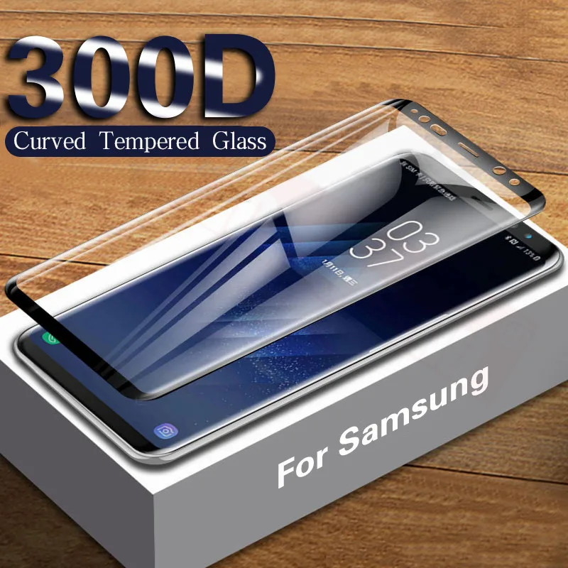 300D полностью изогнутое закаленное стекло для samsung Galaxy S9 S8 Plus Note 9 8 Защита экрана для samsung S7 Edge S9 защитная пленка