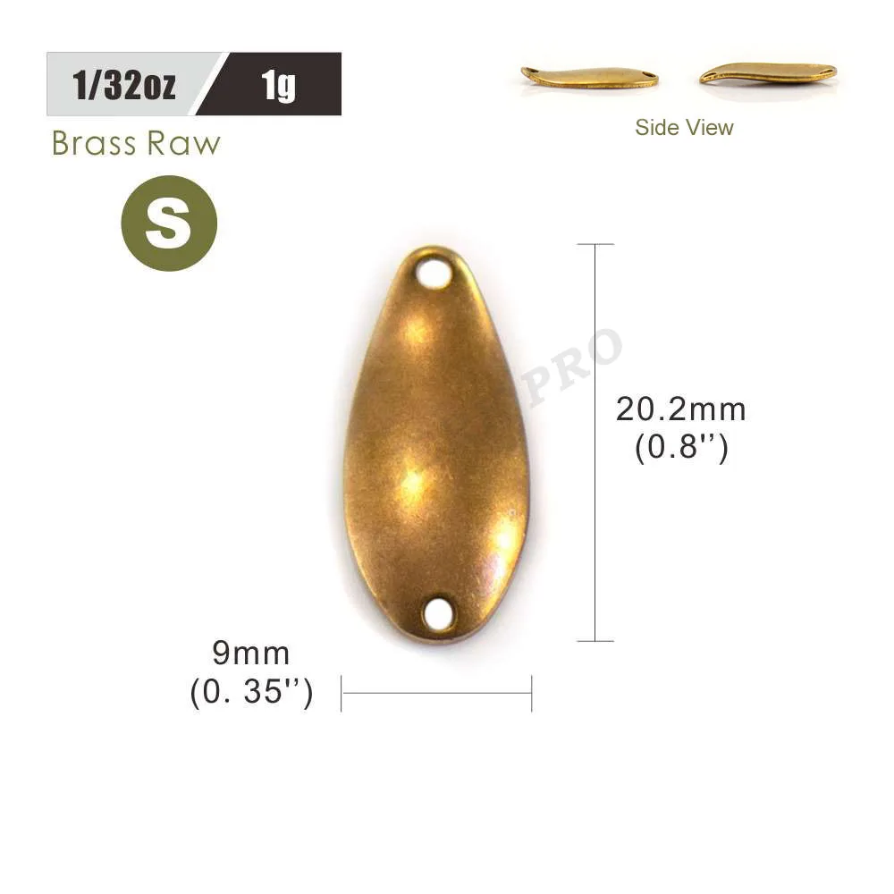 JERK PRO 10PCS Size M 1.8g Brass Mini Casting Spoon Blanks Tackle