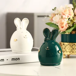 Nordique Créatif Personnalité Boîte à Cure Dents Ménage Salon Cure Dents Tube Simple de Coton Coton Tige Stockage Boîte Lapin Beau 