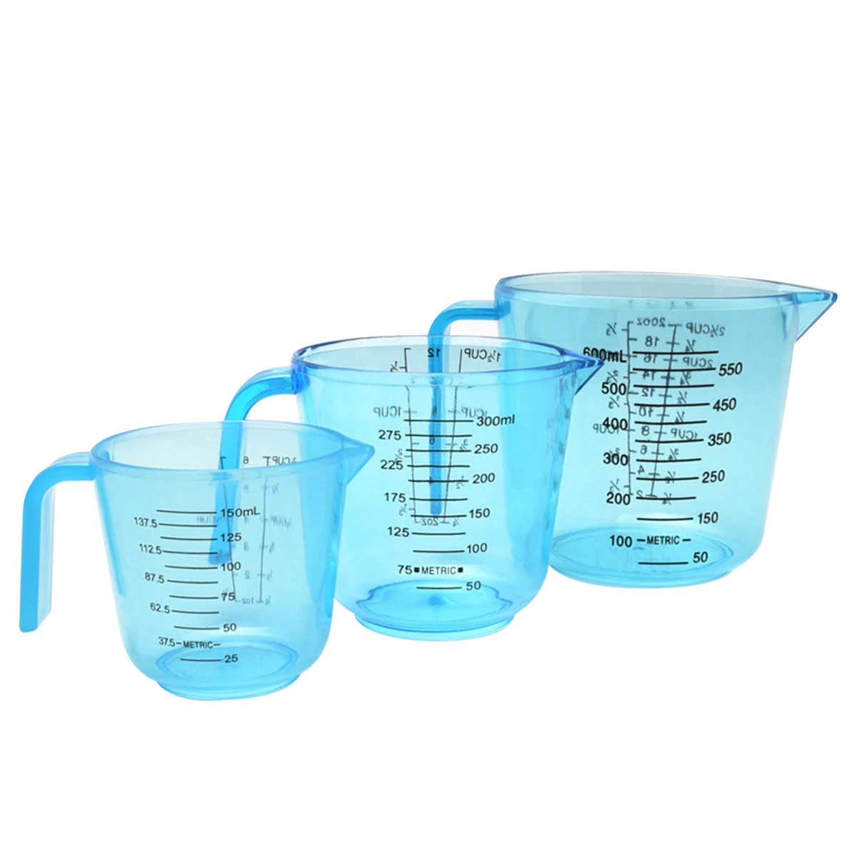 150ml/300ml/600ml Transparent plastic measuring cup Clear Jugs with handle Kitchen Baking tools afbeelding