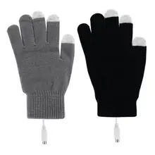 

1 Pair Winter Electric Heated Gloves Waterproof Windproof Cycling Warm Heating Touch Screen USB Powered Heated Gloves for Out