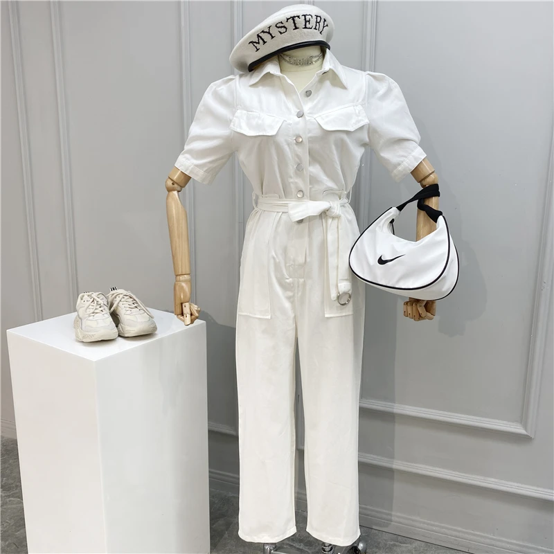 Sexy Denim Jumpsuit Women Romper Long Sleeve Belt Pink/White Summer Jeans Jumpsuit Female 2020 Streetwear Overalls Sexy Denim Jumpsuit Women Romper Long Sleeve Belt Pink/White Summer Jeans Jumpsuit Female 2020 Streetwear Overalls