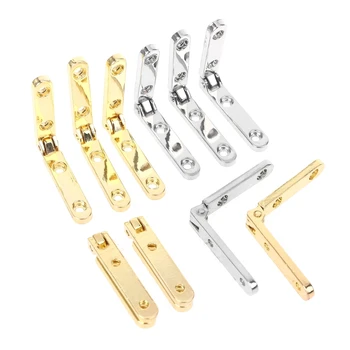 

10Pcs/Bag 90 Degree Hinges Zinc Alloy Spring Hinge for Wooden Box Jewellery Case F1FC