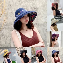 Women' Fashion Wide Brim Floppy Hat Winter Warm Retro Ethnic Pattern Fedora Hat Wide Brim Hat Floppy Hat for Women Winter Warm