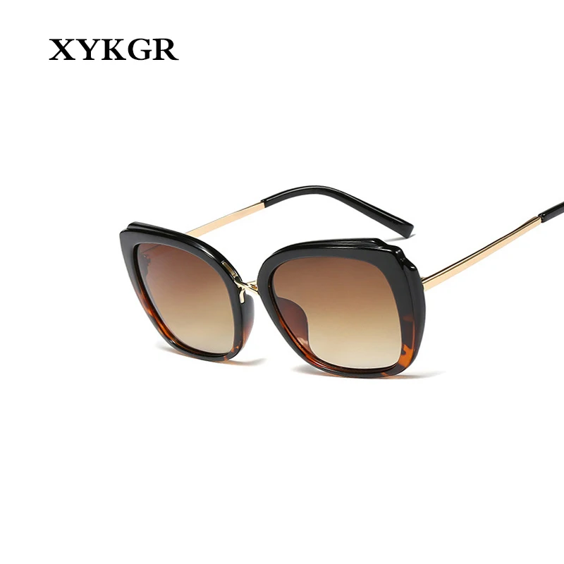 XYKGR trend box Солнцезащитные очки женские модные солнцезащитные очки для глаз в форме кошачьего глаза мужские брендовые дизайнерские черные оправы классические очки UV400 ретро стекло
