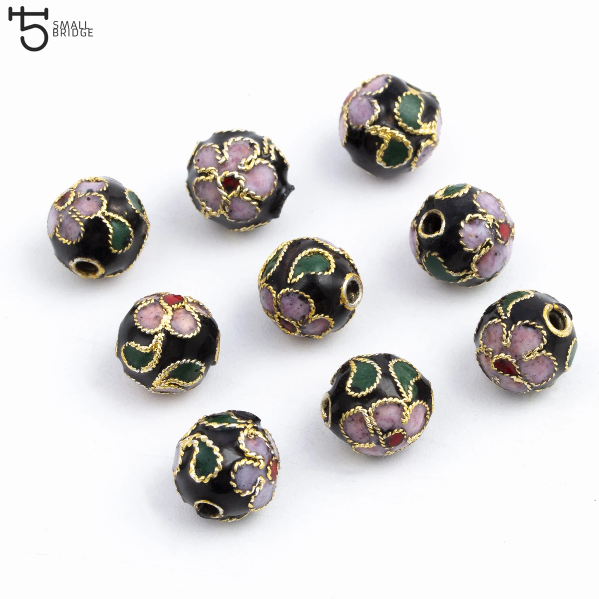 6/8/10/12mm Cloisonne Metal Enamel Beads for Jewelry Making Diy