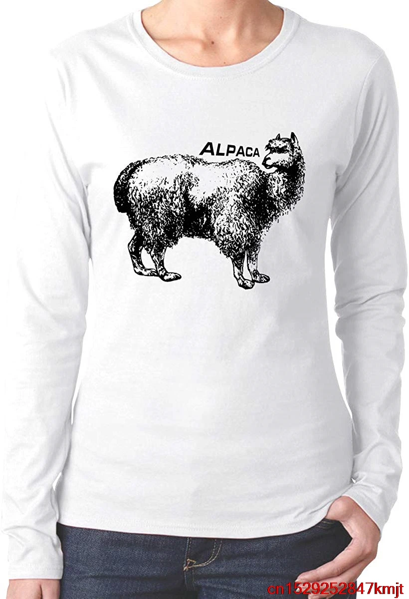 FGHFG Черная Женская рубашка из альпаки с длинным рукавом TFGHFG хлопковая Футболка