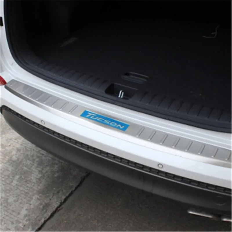 Для hyundai Tucson высокое качество из нержавеющей стали Задний бампер протектор Подоконник багажник задняя защитная пластина для украшения автомобиля - Цвет: 1PCS