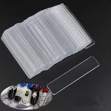 

50PC/bag nail salon supplies tool display strip short fake nails transparent display sheet acrylic nail sheet work display stand