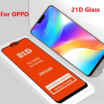 

100pcs 21D Tempered Glass Full Cover For OPPO A11 Pro A31 A91 K5 Reno 2Z 2F 3 Pro Realme C3 6 6i X 50 Film Screen Protector