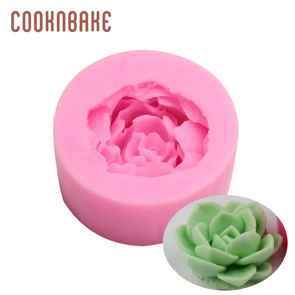 

COOKNBAKE resin silicone fondant mold for candy chocolate flower gumpaste sugarcraft mould 3D gypsum soap cake decoration tool