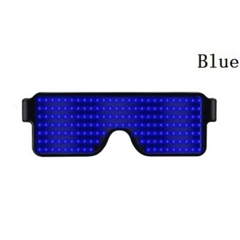1 Pc USB Charge Luminous Glasses Led Flash Character Luminous Glasses Glow Night Club Concert Party Fancy Costume