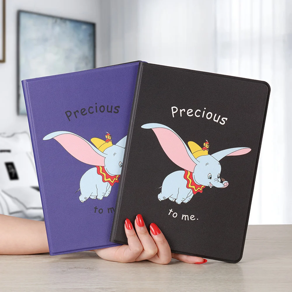 Cartoon Elephant Case For iPad 2 3 4 Air 1 New A1893 A1822 A1954 Protective Cover Auto Sleep Leather Thin Soft Shell