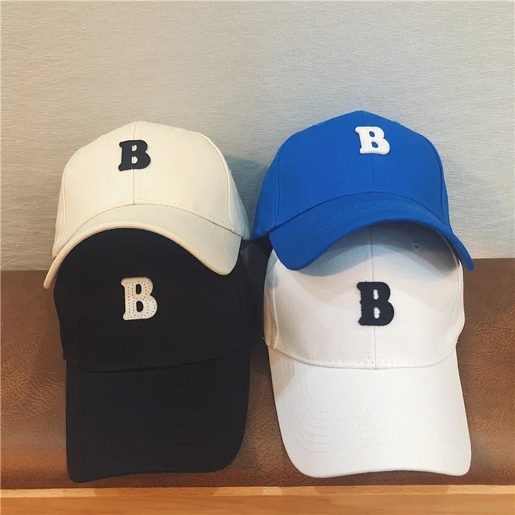 

Hong Kong Style INS Simple B Lettered Baseball Cap Children Summer Korean-style Versitile Fashion Outdoor Brim Hat Fashion Man S