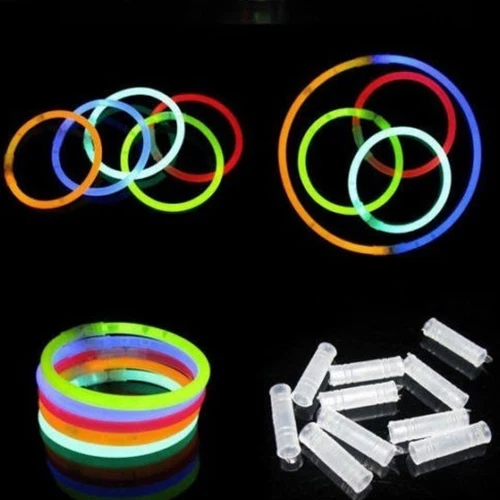 50 шт. светодиодные светящиеся палочки с разъемами могут сделать браслеты ожерелья флуоресцентные неоновые вечерние наклейки на свадьбу Идеальные подарки игрушки