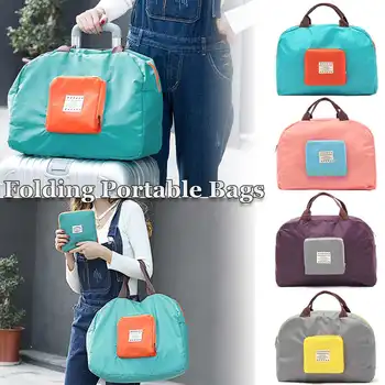 

Waterproof Nylon Travel Bags Women Men Large Capacity Folding Duffle Bag Organizer Packing Cubes Luggage Girl Weekend Bag