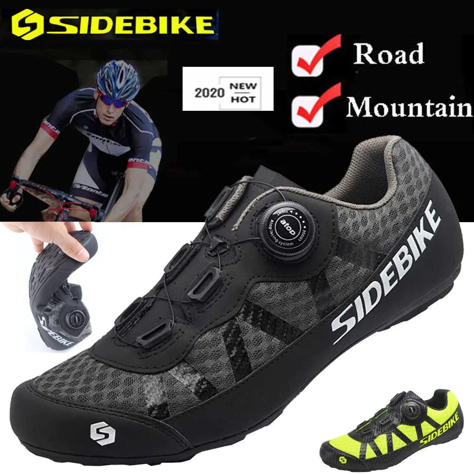 Self-locking Mountain Cycling Shoes Mtb Men Athletic Road Bike Bicycle Sneakers 