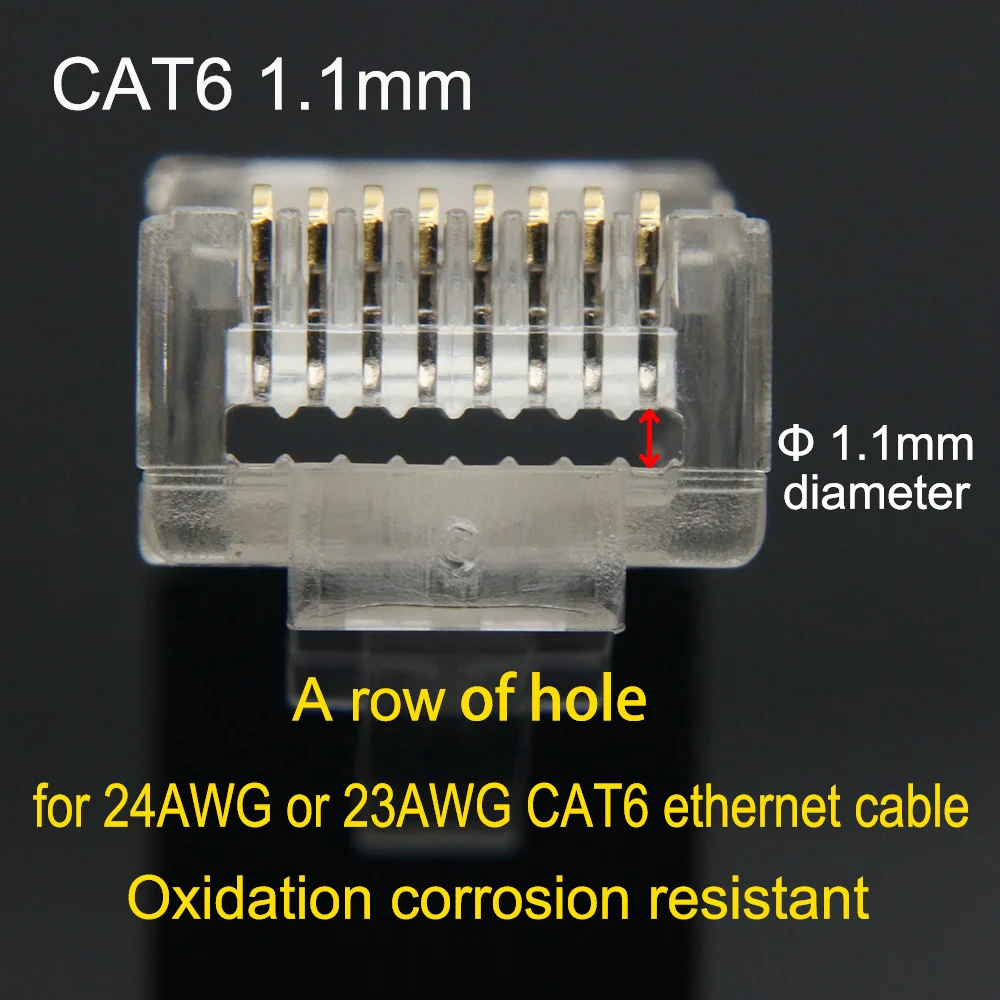 Xintylink Cat6 RJ45 Ethernet Cable Plug - High-Quality 8P8C Connector for Cat5e/6 Network LAN Internet Description Image.This Product Can Be Found With The Tag Names Computer Cables Connecting, Computer Peripherals, Connector, PC Hardware Cables Adapters
