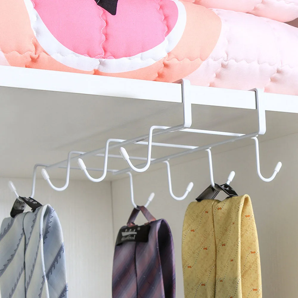 Kitchen Creative Storage Rack Small Object Hook Wrought Iron Cabinet Free Nail-free Hanging Goblet | Дом и сад
