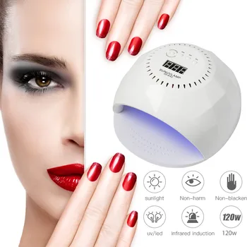 

120w 2a 24v Led Uv Nail Gel Curing Lamp Light Nail Gel Polish Dryer Nail Art Machine Uv Light For Gel Nails Dryer Tools Lamp