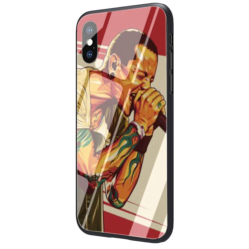 EWAU Linkin Park закаленное стекло чехол для телефона чехол для iPhone 5 5S SE 6 6s 7 8 Plus X XR XS 11 Pro Max - Цвет: G3