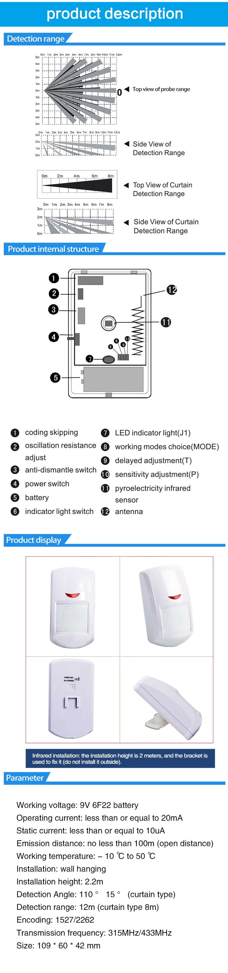 Wifi GSM 3g 433 МГц беспроводной PIR датчик движения инфракрасный детектор для умного дома охранная сигнализация