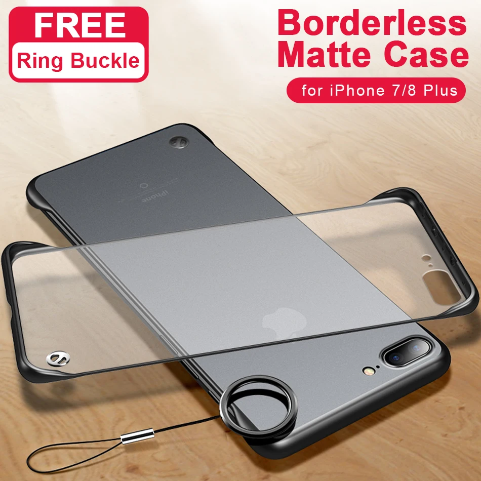 I7 Case Frameless Ring Transparent Slim Shockproof Bumper Back Cover