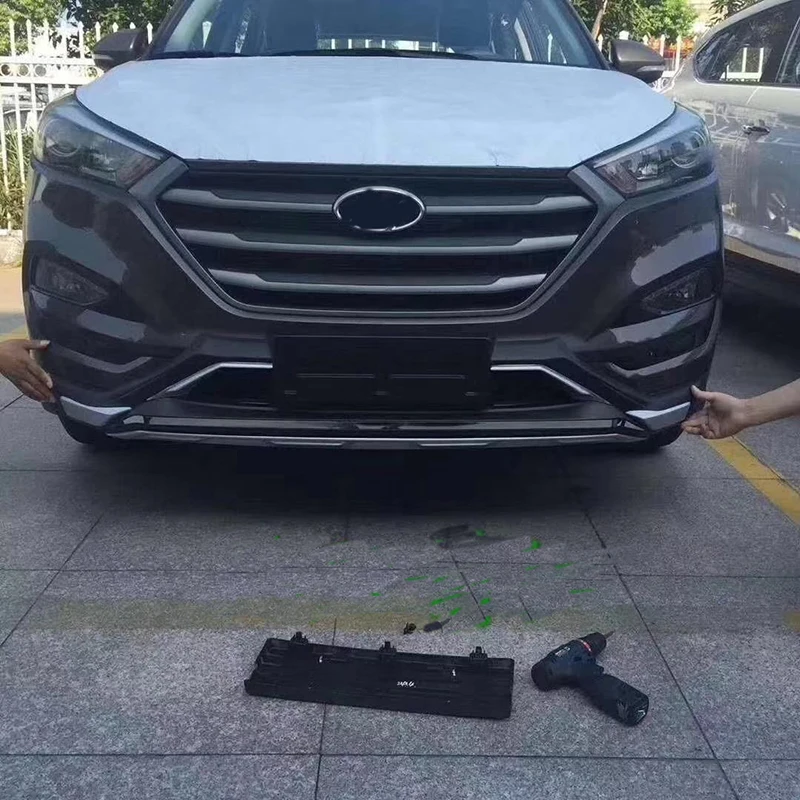Автомобильные аксессуары для hyundai Tucson- передний и задний бампер протектор Анти-Ударная пластина Высокое качество абсолютно ABS