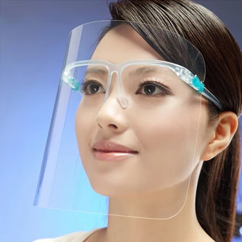 

Kitchen Face Shield Cooking Oil Splash Preventing Anti-Scald Spilled Fume Face Protection Mask Transparent plastic Anti-fog