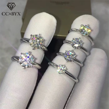 

CC 1.25ct Engagement Ring Silver Color Rings For Women Bridal Wedding Jewelry Fashion Accessory Drop Shipping CC633