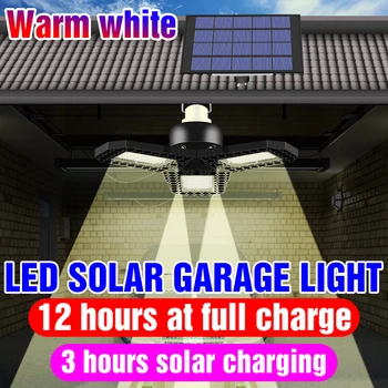

LED Deformable Garage Light Bulb Waterproof Outdoor Solar Energy Lamp 60W 80W Portable Emergency Lignts Led Courtyard Lighting
