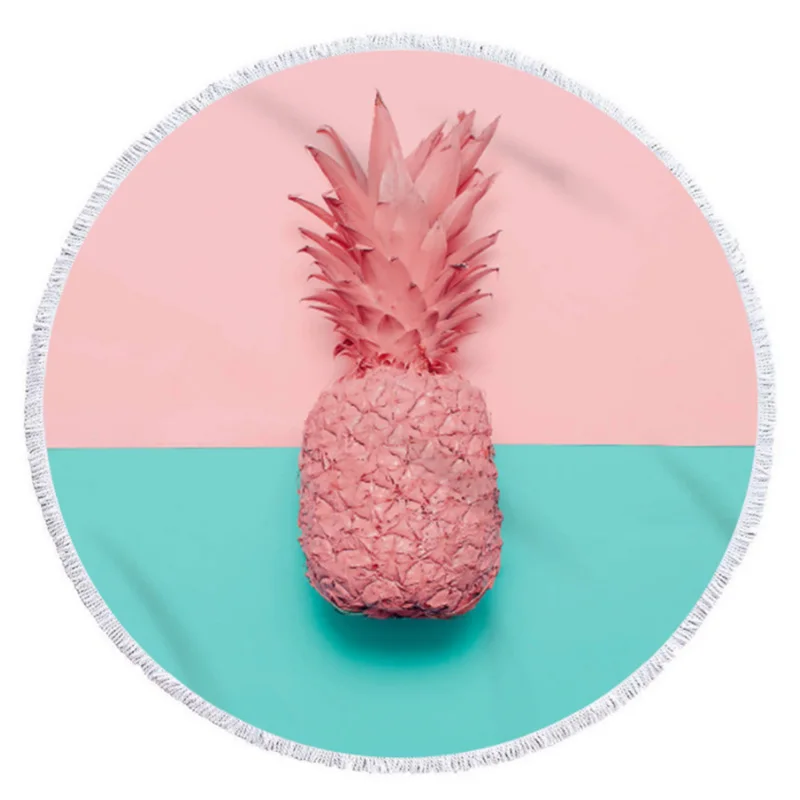 

Blue Pink Pineapple Series Microfiber Beach Towel With Drawstring Backpack Bag Sport Yoga Blanket Swimming Bath Towel