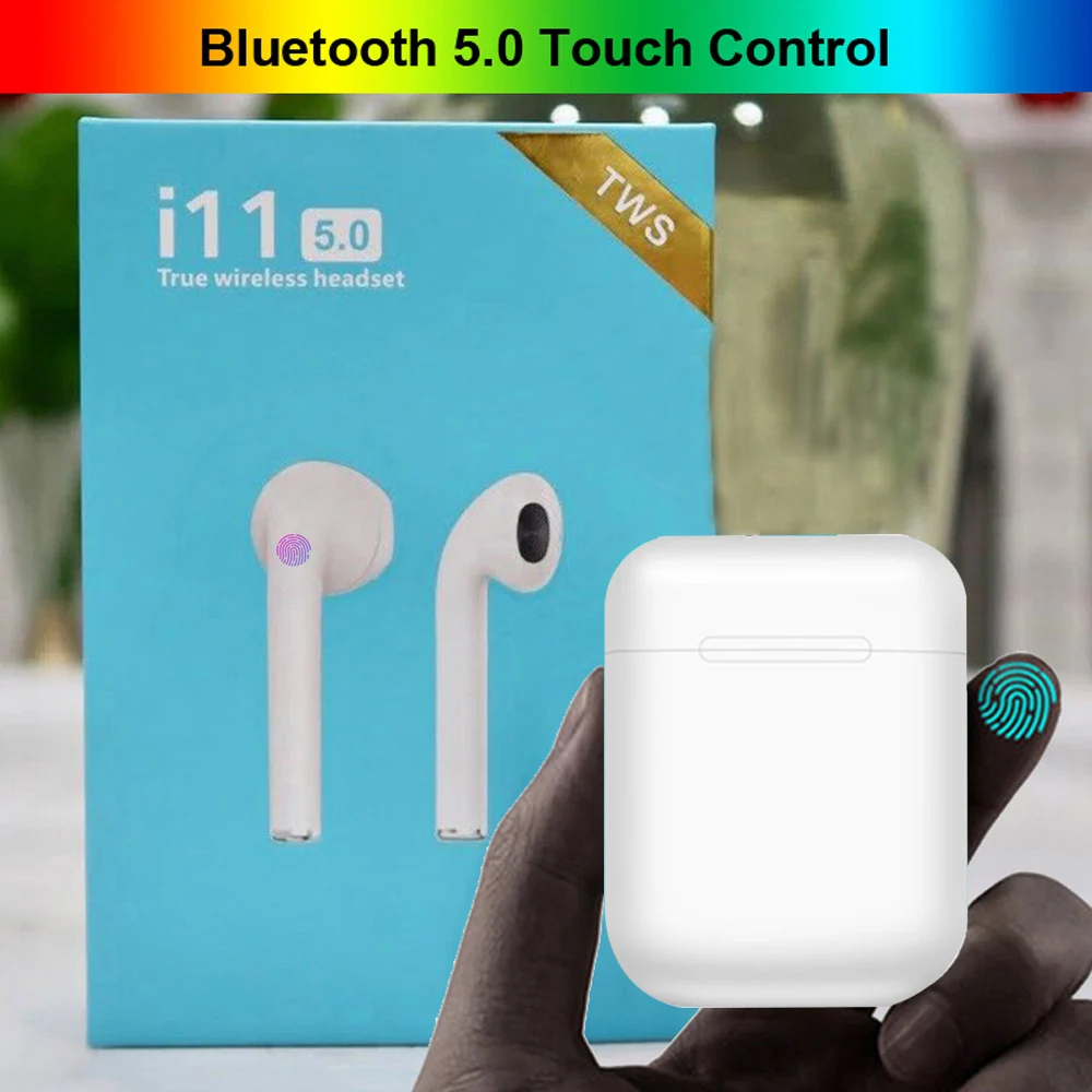 

Touch Control i11 TWS Mini 5.0 Bluetooth Earphone Wireless Headphones Portable Invisible Earbud for Xiaomi iPhone Android Phone