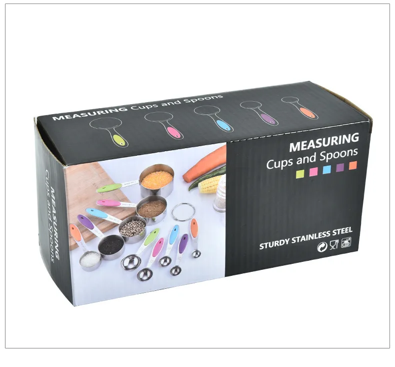 430 Stainless Steel Spoon Measuring Cup Kitchen Measuring ji liang chi 5 Set Bakery Measuring Spoo