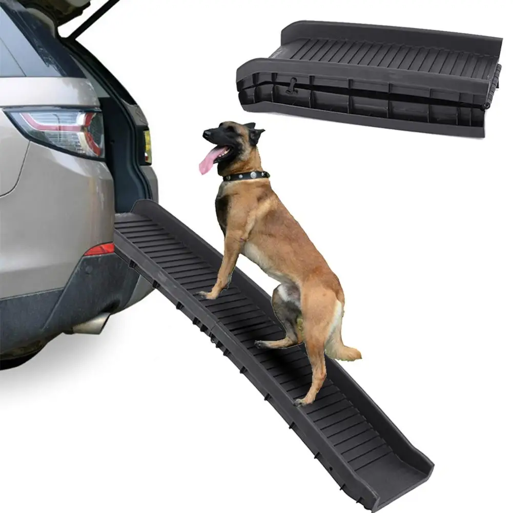 Car Steps for Dogs-Non Slip Folding Pet Steps for Small and Large Dog-climbing aid-portable lightweight pet ramp-for High Beds Trucks Cars and SUV 