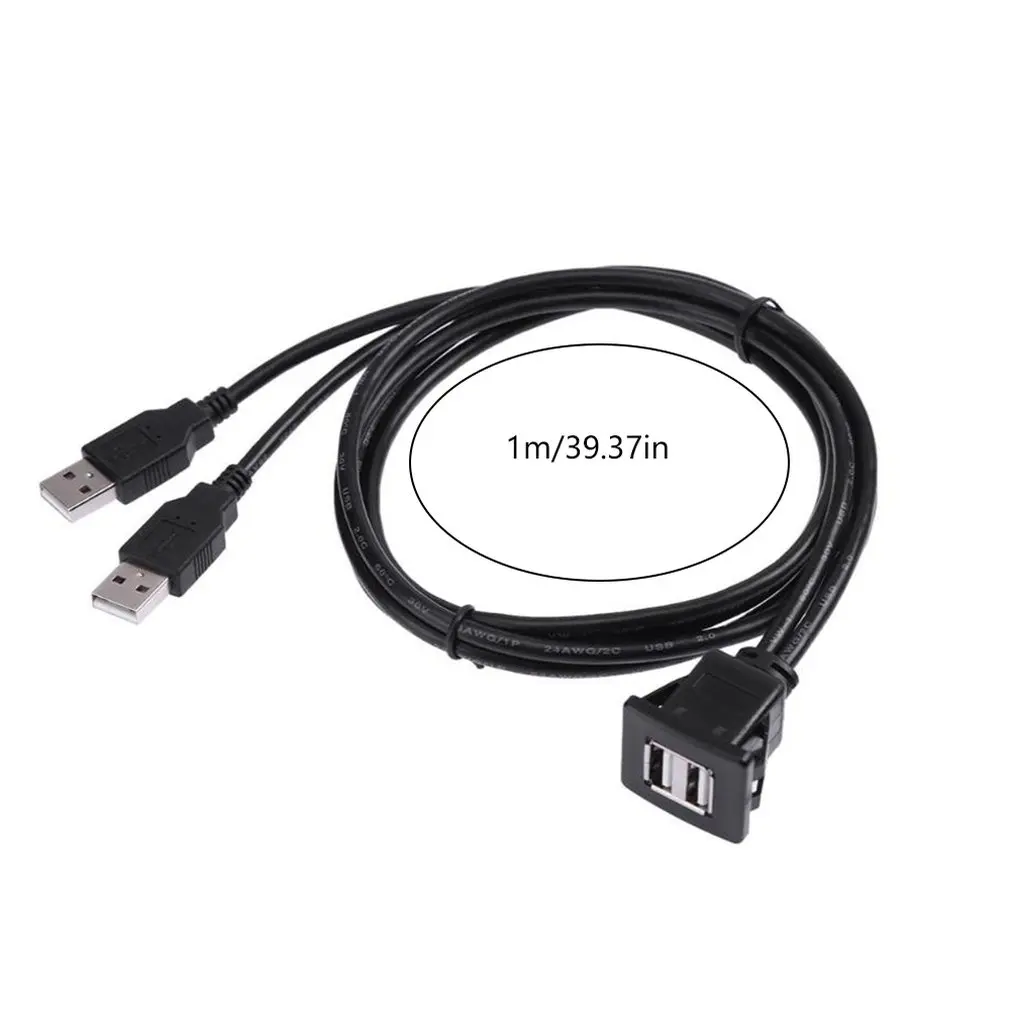SB2.0 кабель для скрытого монтажа двойной/один USB порт удлинитель флеш приборная панель монтажный кабель для автомобиля лодки мотоцикла
