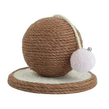 

New Pet Kitten Sisal Rope Weave Ball Wear-resistant Cat Scratching Board Playing Toy