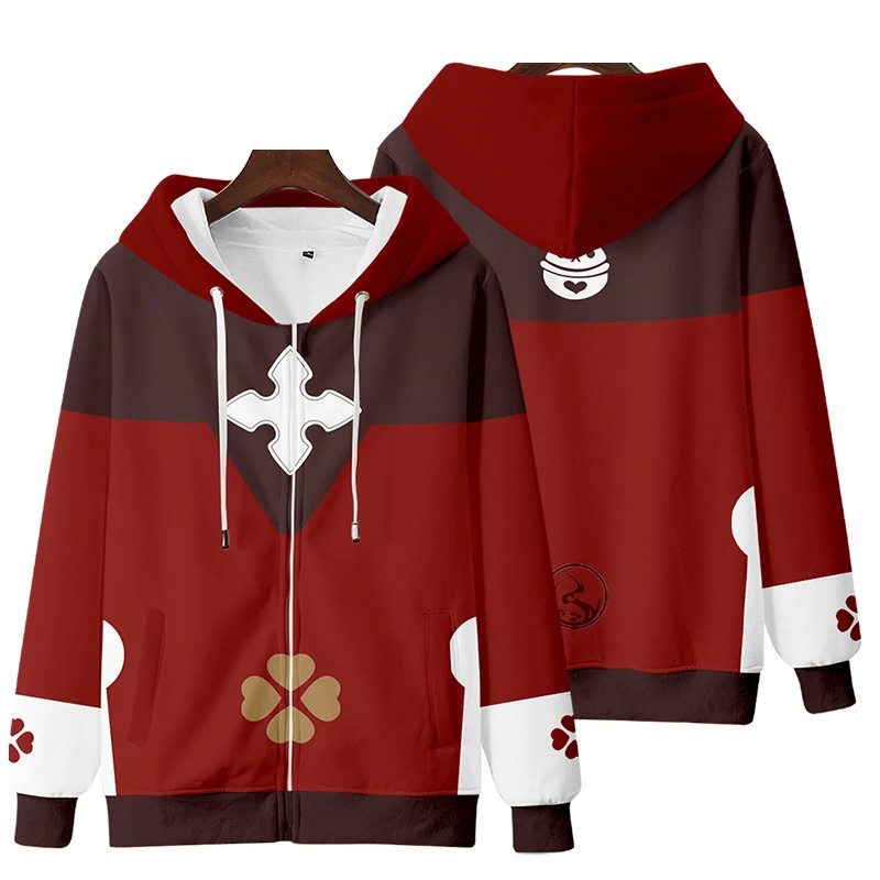 TENNYALEN Klee Cosplay Costume Hot Game Genshin Impact Hooded Sweatshirt Anime Sports Jacket Project Print Pants Velvet Top Adult Kids Set -Zentai shop online He126ca5a9c134256b315c9680dcff79fI.jpg