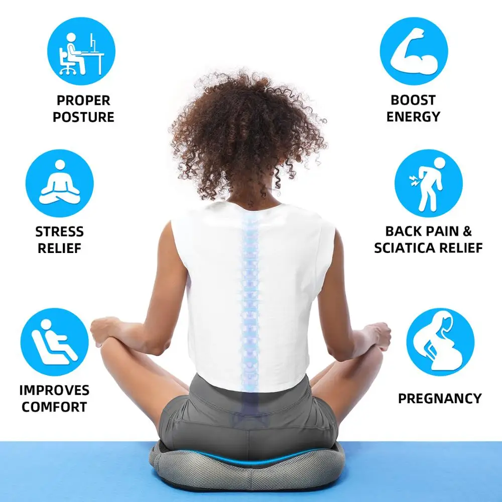 Memory Foam Seat Cushion Office Chair Pads for Sitting Orthopedic Donut  Pillow for Tailbone Pain Relief Sciatica Hip Pillows - AliExpress