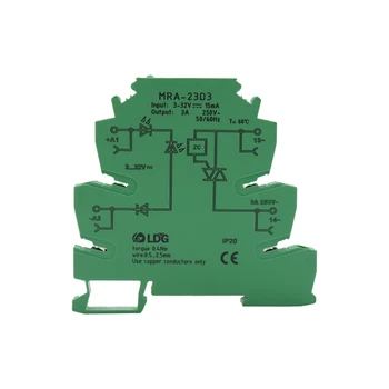 

MRA-23D3 10pcs New Mini 3A Input 3V 5V 12V 24V DC SSR Solid State Relay Soft Starting Interface Voltage Relay Module DIN Rail