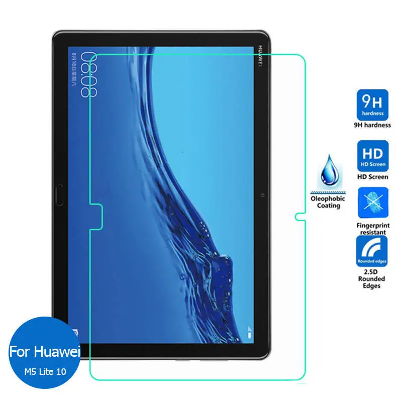 

For Huawei Mediapad M5 Lite 10 Tempered Glass Screen Protector 9H Protective Film on Media pad M5Lite 10.1 BAH2-L09 W09 W19